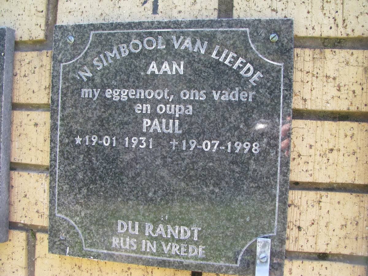 RANDT Paul, du 1931-1998