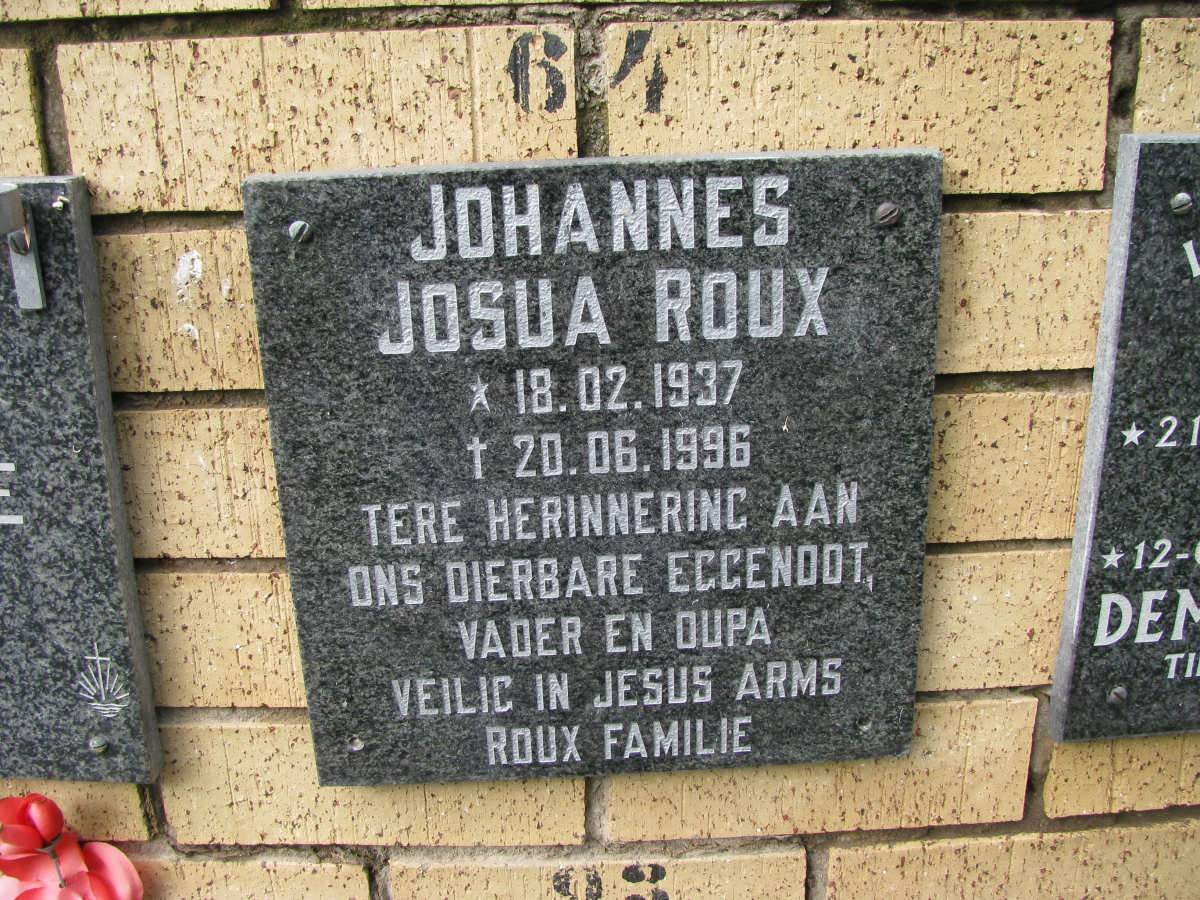 ROUX Johannes Josua 1937-1996