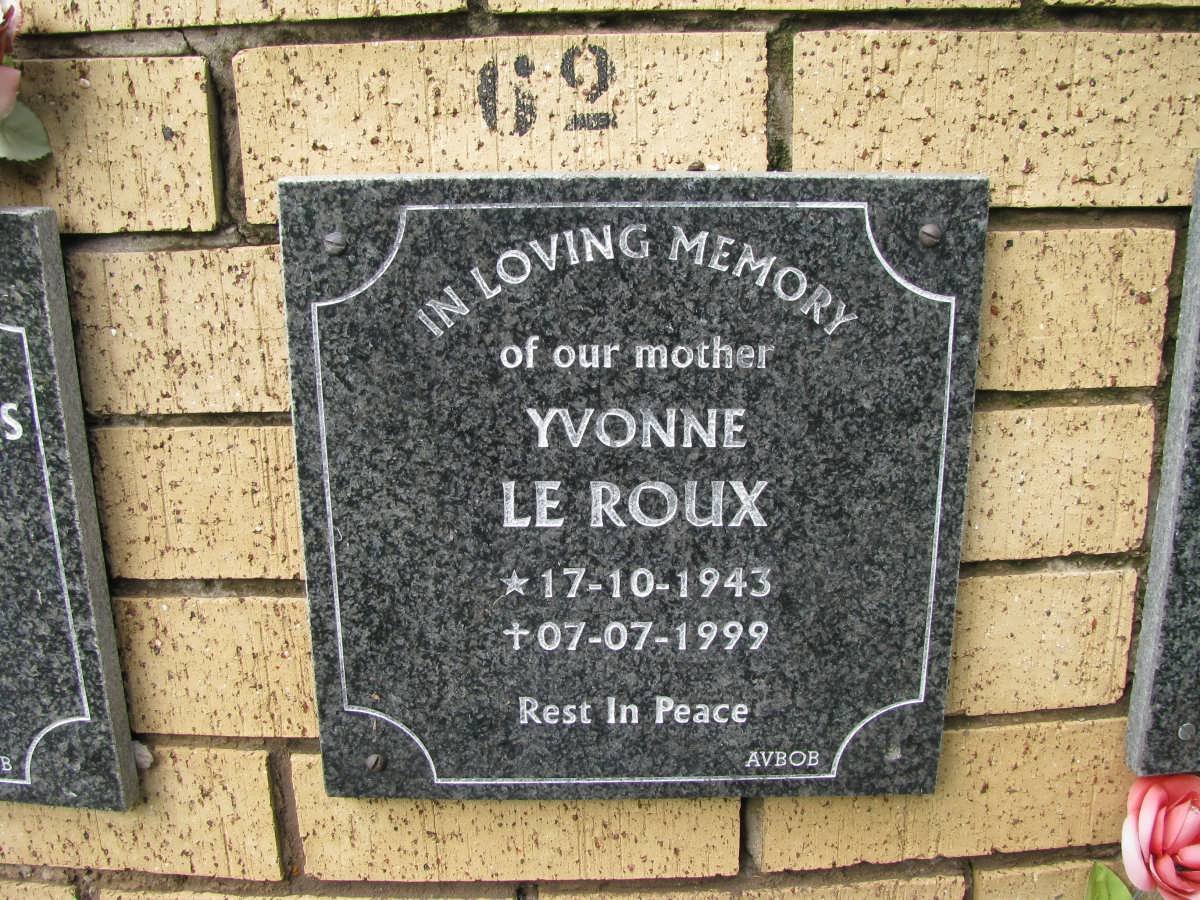 ROUX Yvonne, le 1943-1999