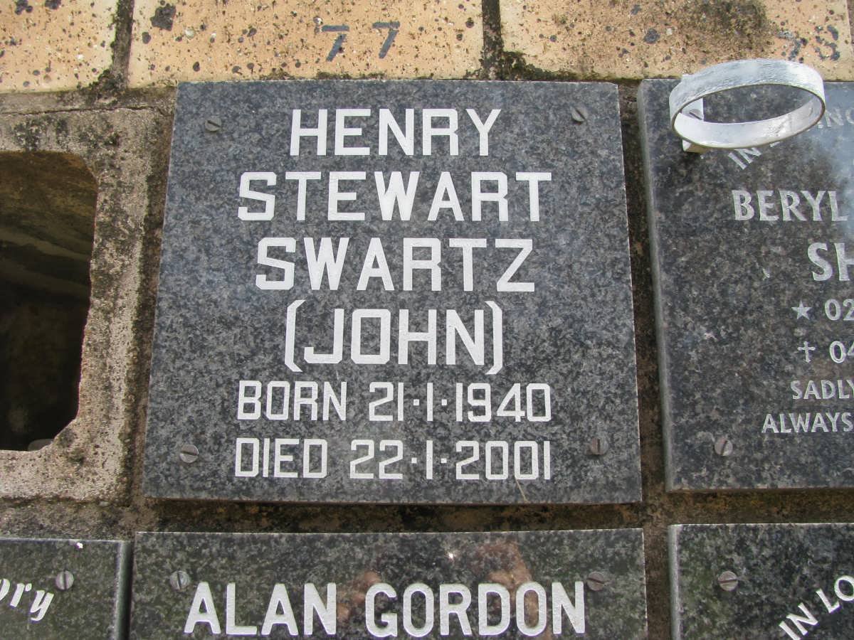 SWARTZ Henry Stewart 1940-2001
