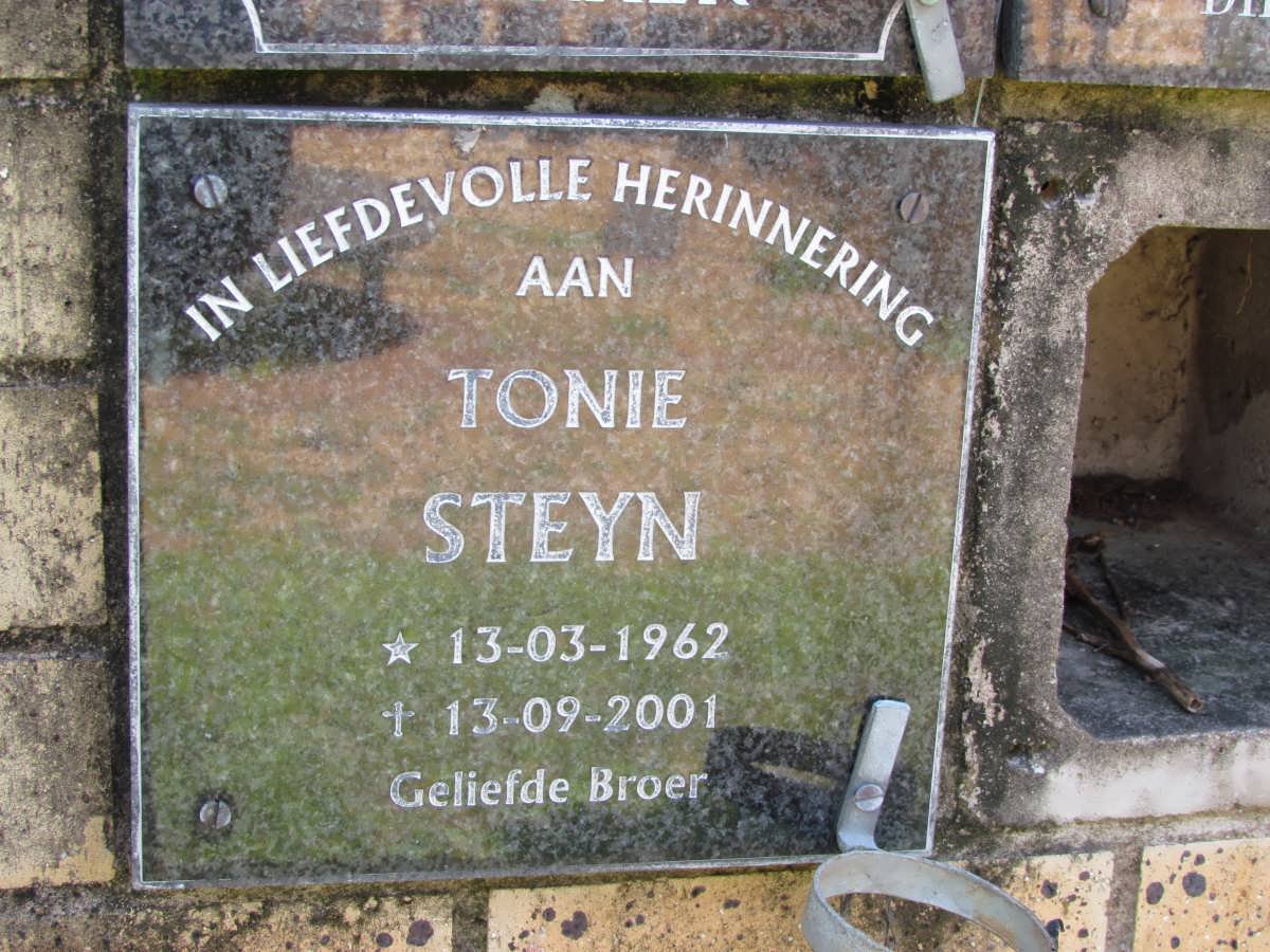 STEYN Tonie 1962-2001