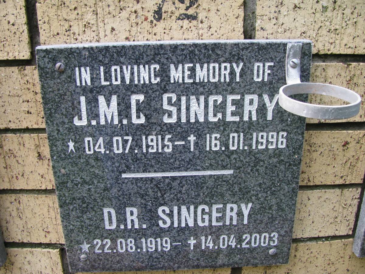 SINGERY J.M.C. 1915-1996 &amp; D.R. 1919-2003