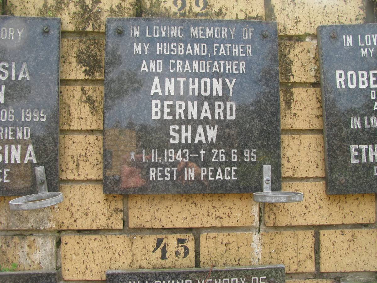 SHAW Anthony Bernard 1943-1995