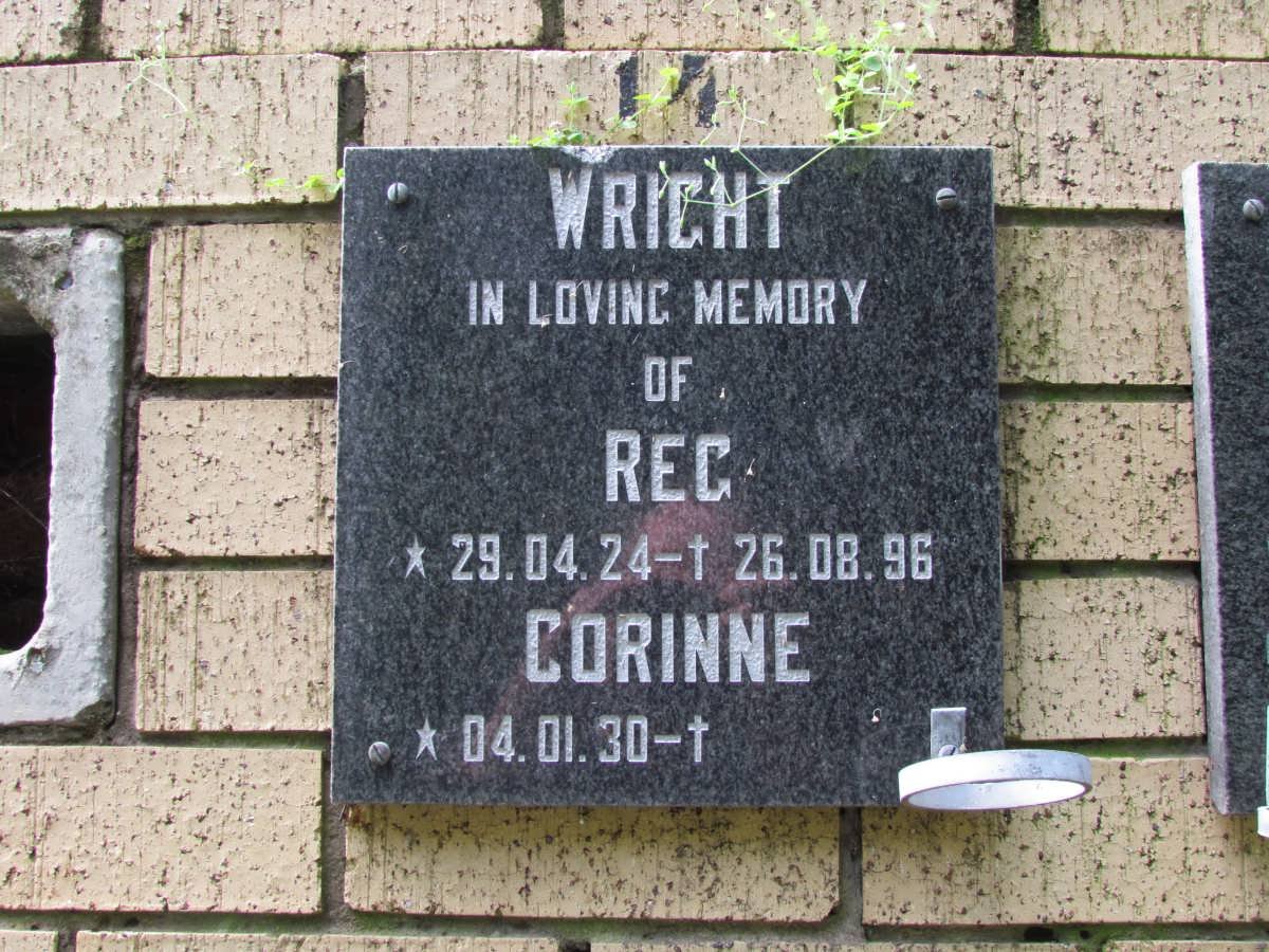 WRIGHT Reg 1924-1996 &amp; Corinne1930-