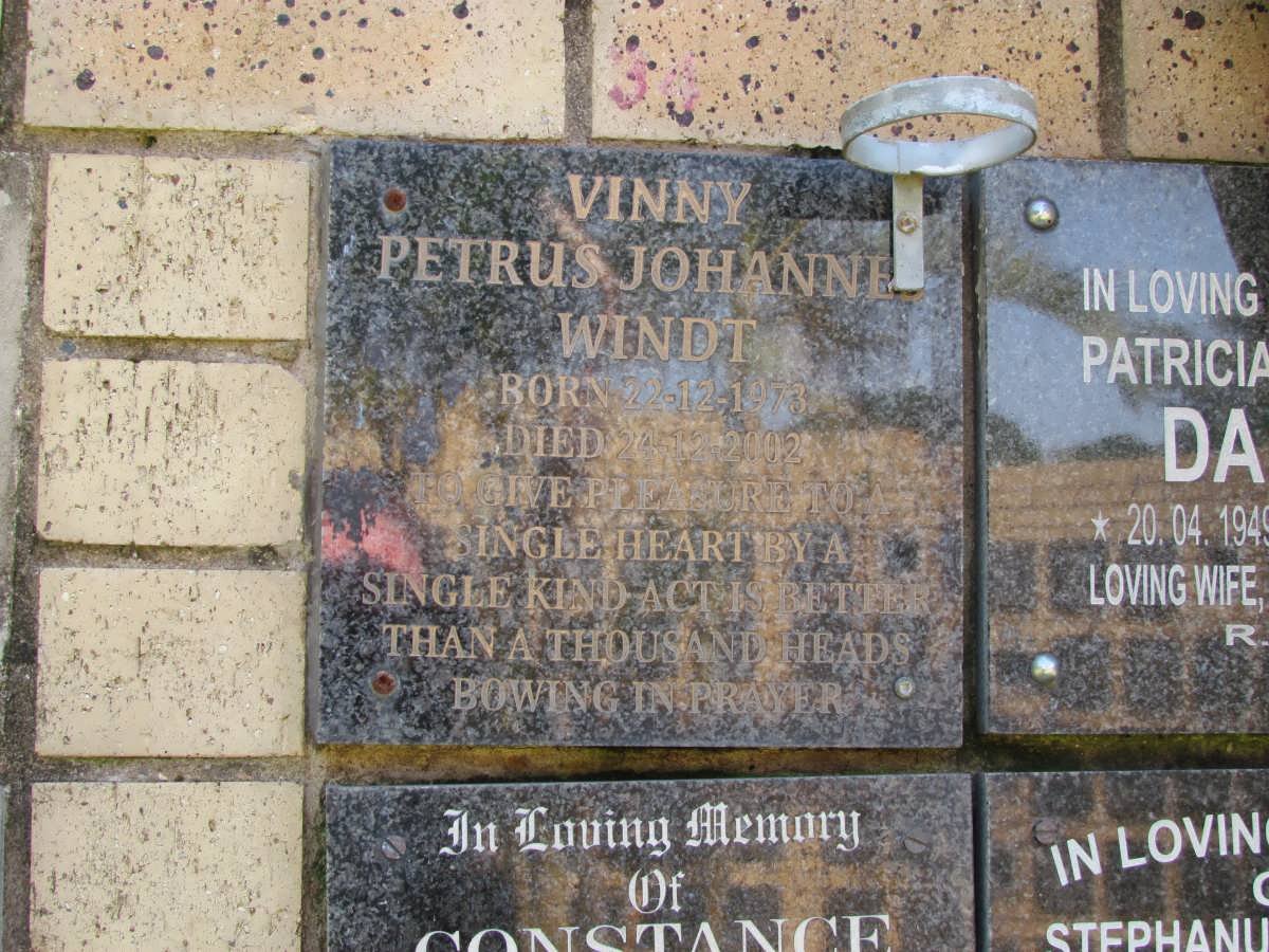 WINDT Petrus Johannes 1973-2002