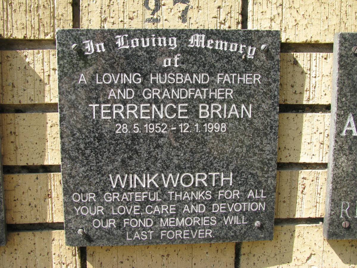 WINKWORTH Terrence Brian 1952-1998