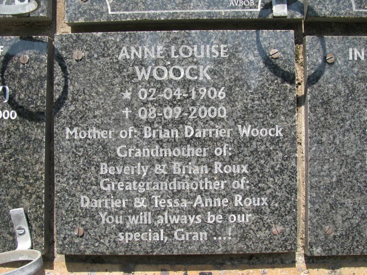 WOOCK Anne Louise 1906-2000