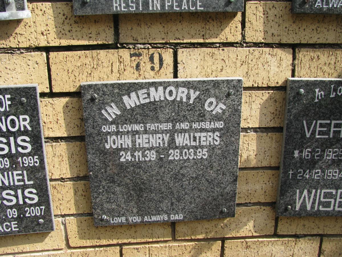 WALTERS John Henry1939-1995