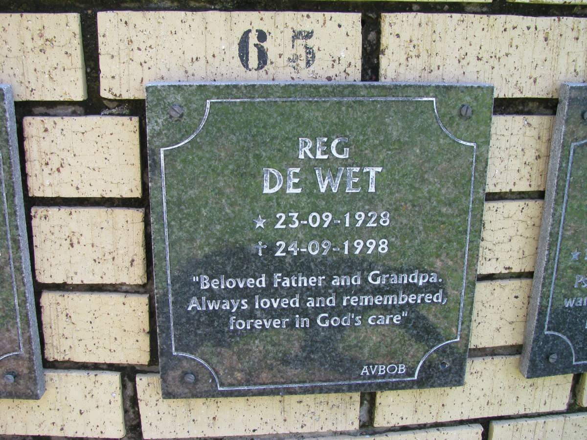 WET Reg, de 1928-1998