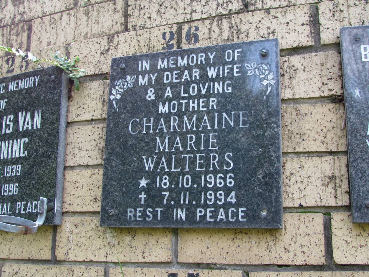 WALTERS Charmaine Marie 1966-1994