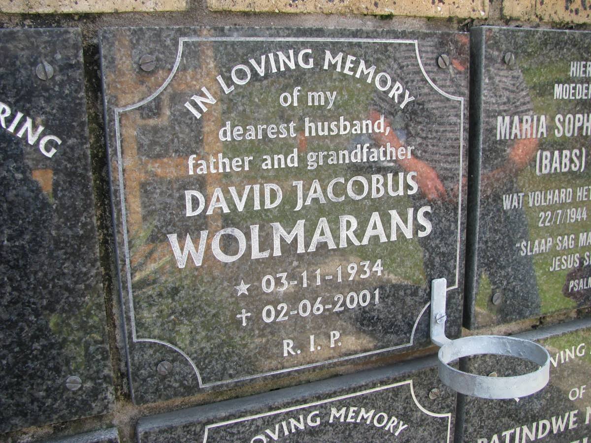 WOLMARANS David Jacobus 1934-2001