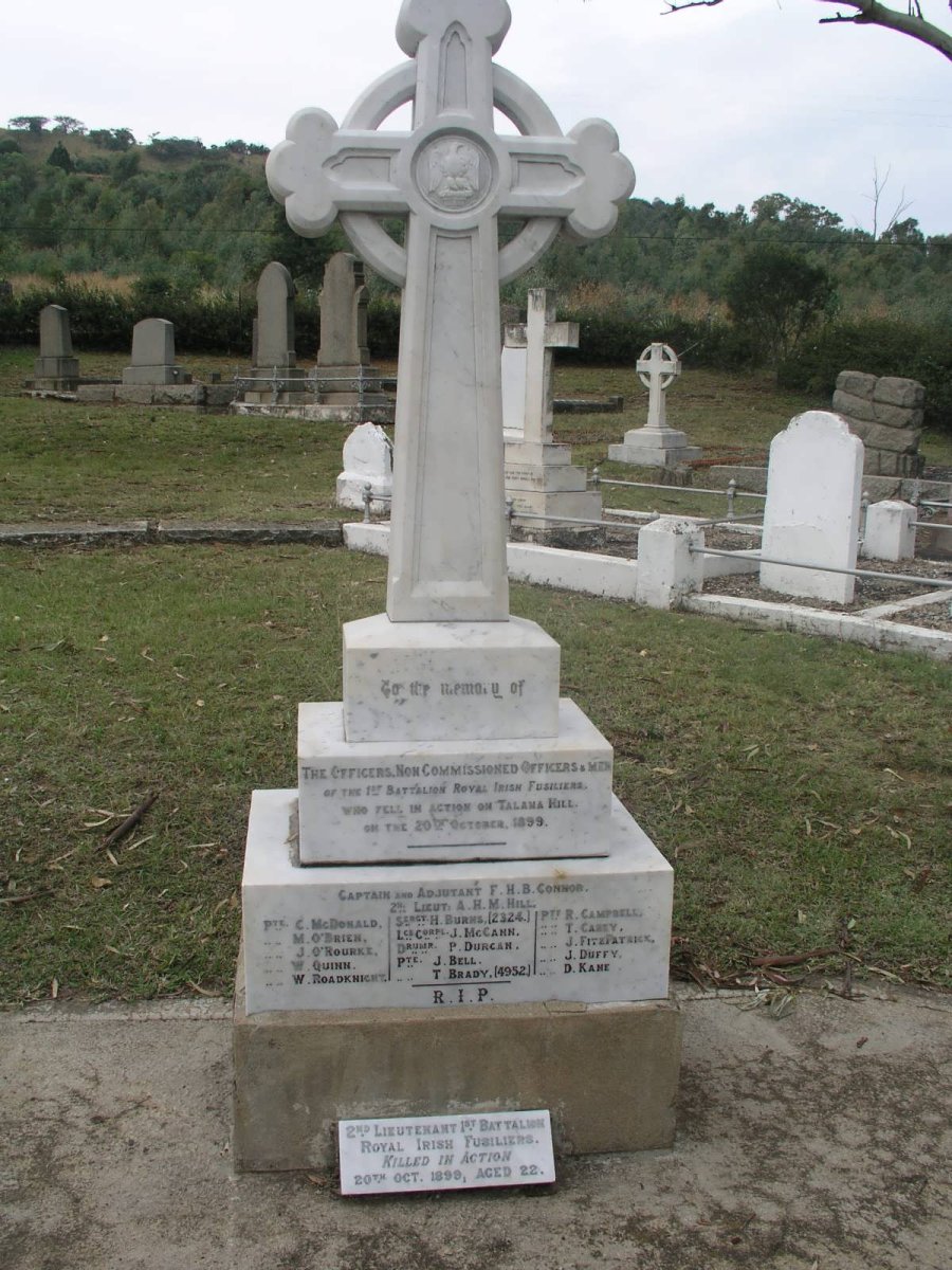 1. 1st Battalion Royal Irish Fusiliers Memorial - Killed in action at Talana Hill