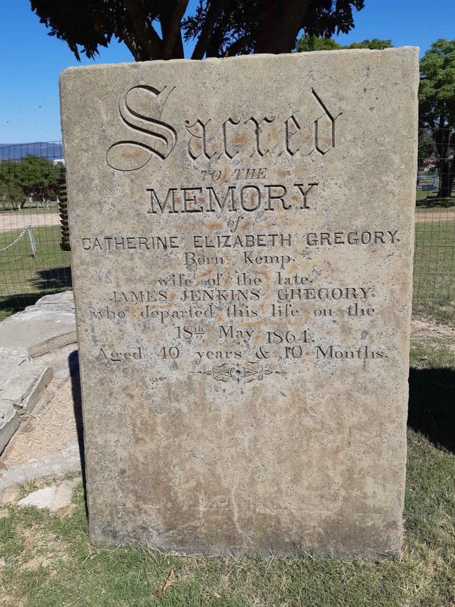 GREGORY Catherine Elizabeth nee KEMP -1864