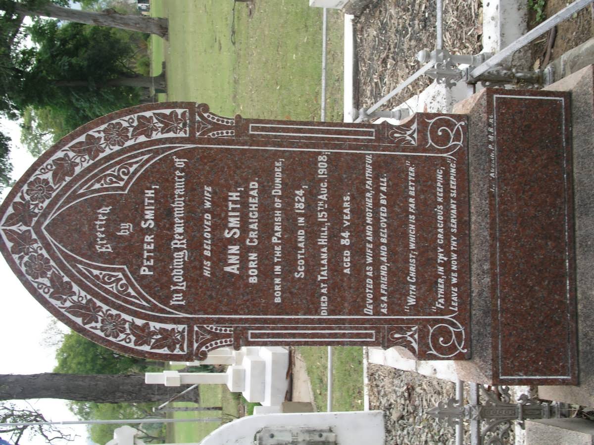 SMITH Ann SMITH nee CRAIGHEAD 1824-1908