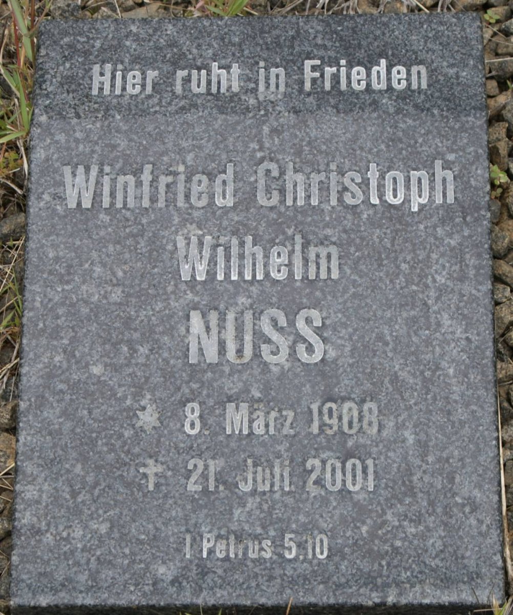 NUSS Winfried Christoph Wilhelm 1908-2001