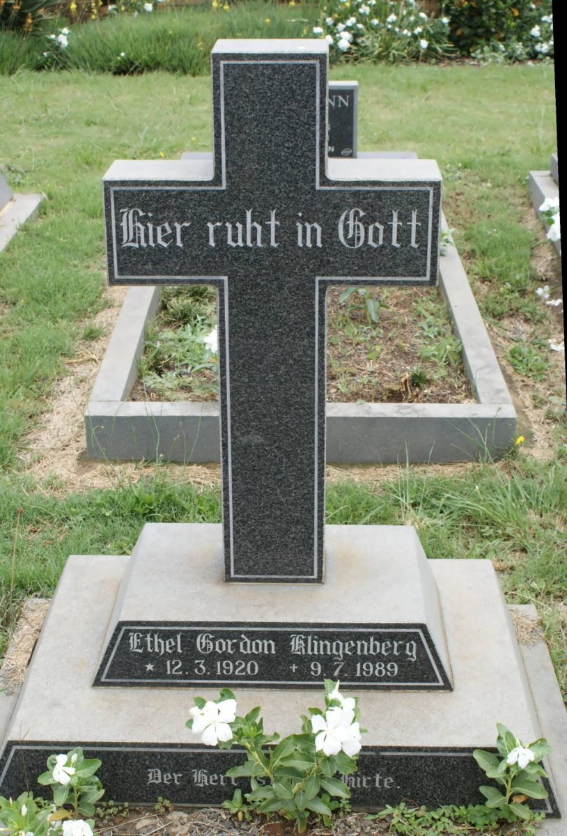 KLINGENBERG Ethel Gordon 1920-1989