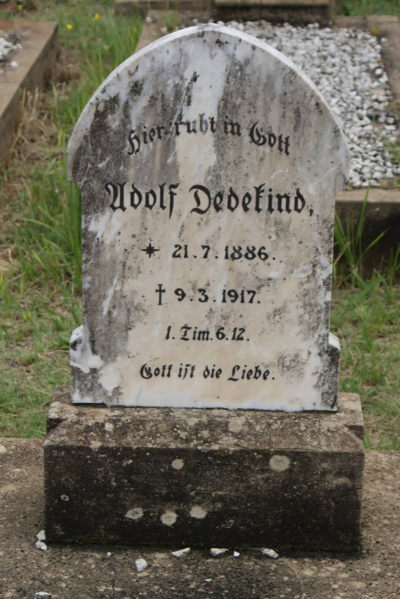 DEDEKIND Adolf 1886-1917