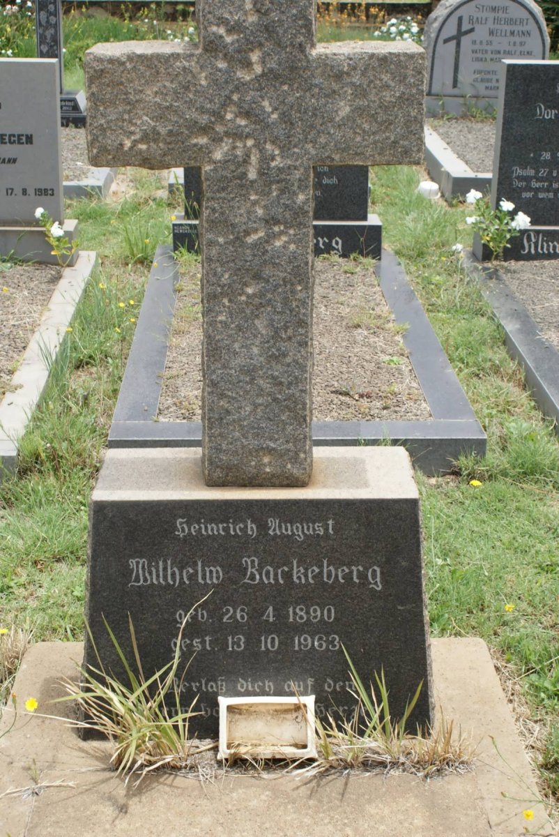 BACKEBERG Wilhelm 1890-1963