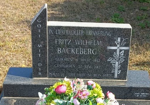 BACKEBERG Fritz Wilhelm 1942-2017