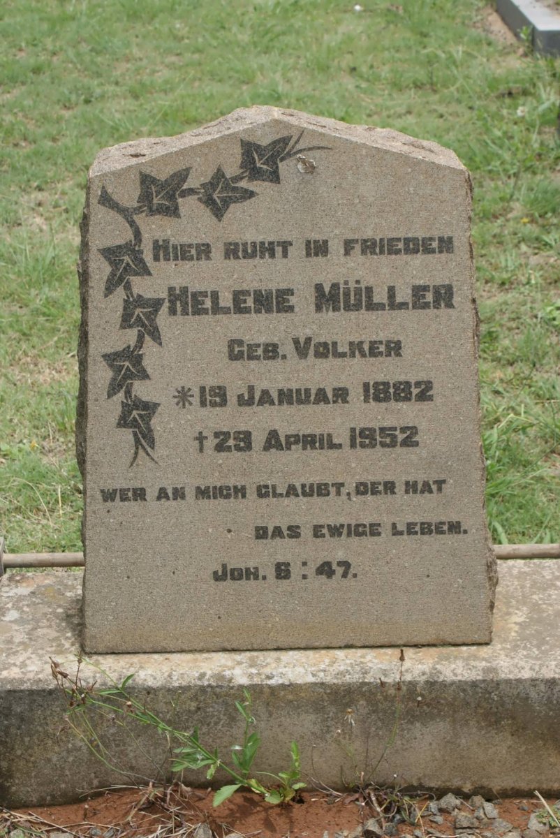 MULLER Helene nee VOLKER 1882-1952