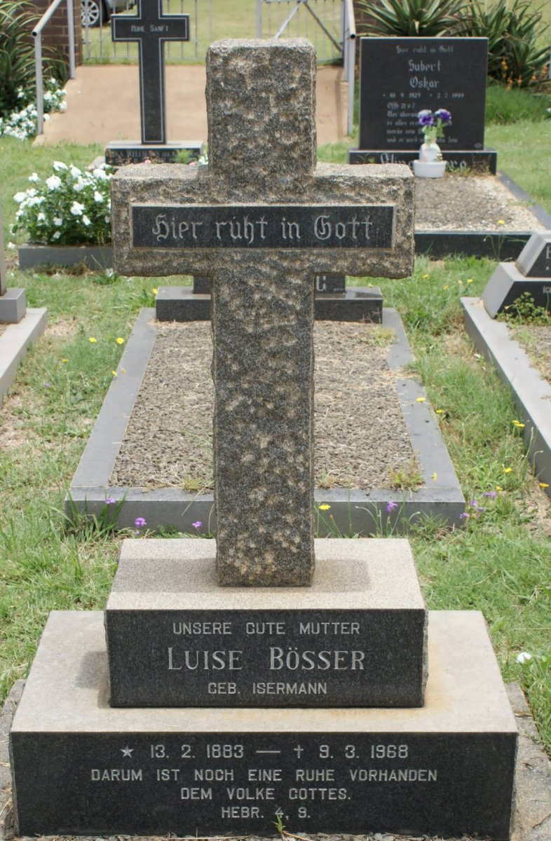 BOSSER Luise nee ISERMANN 1883-1968