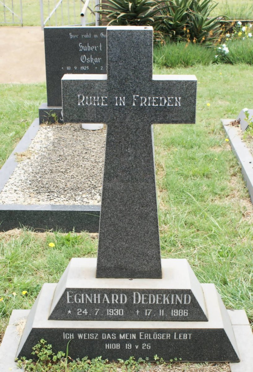DEDEKIND Eginhard 1930-1986