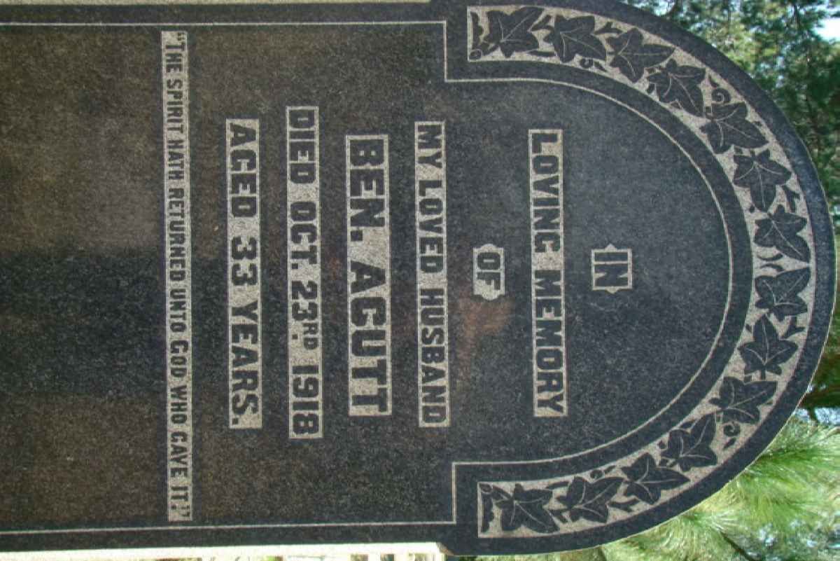 ACUTT Ben -1918