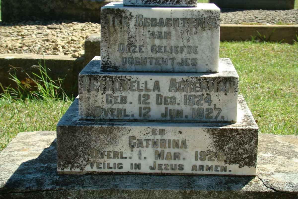 ACKERMAN Petronella 1924-1927 :: ACKERMAN Cathrina -1928