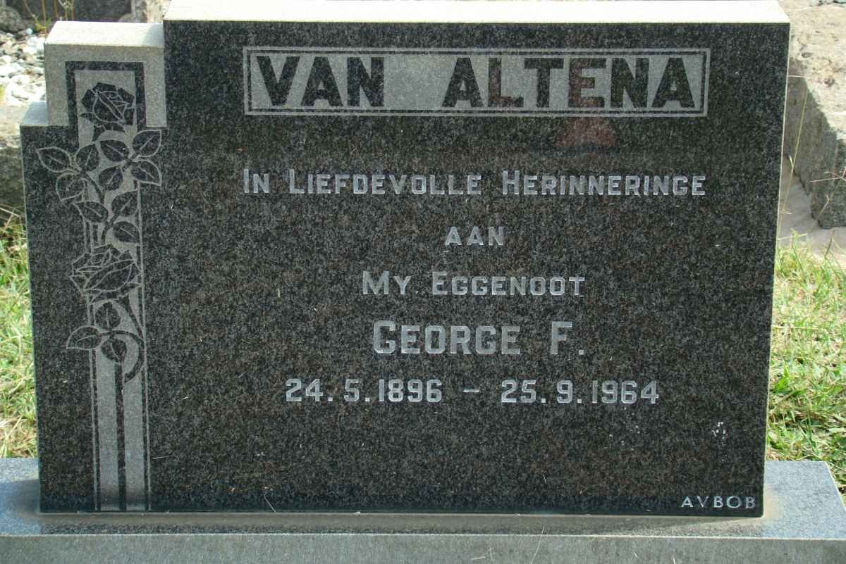 ALTENA George F., van 1896-1964