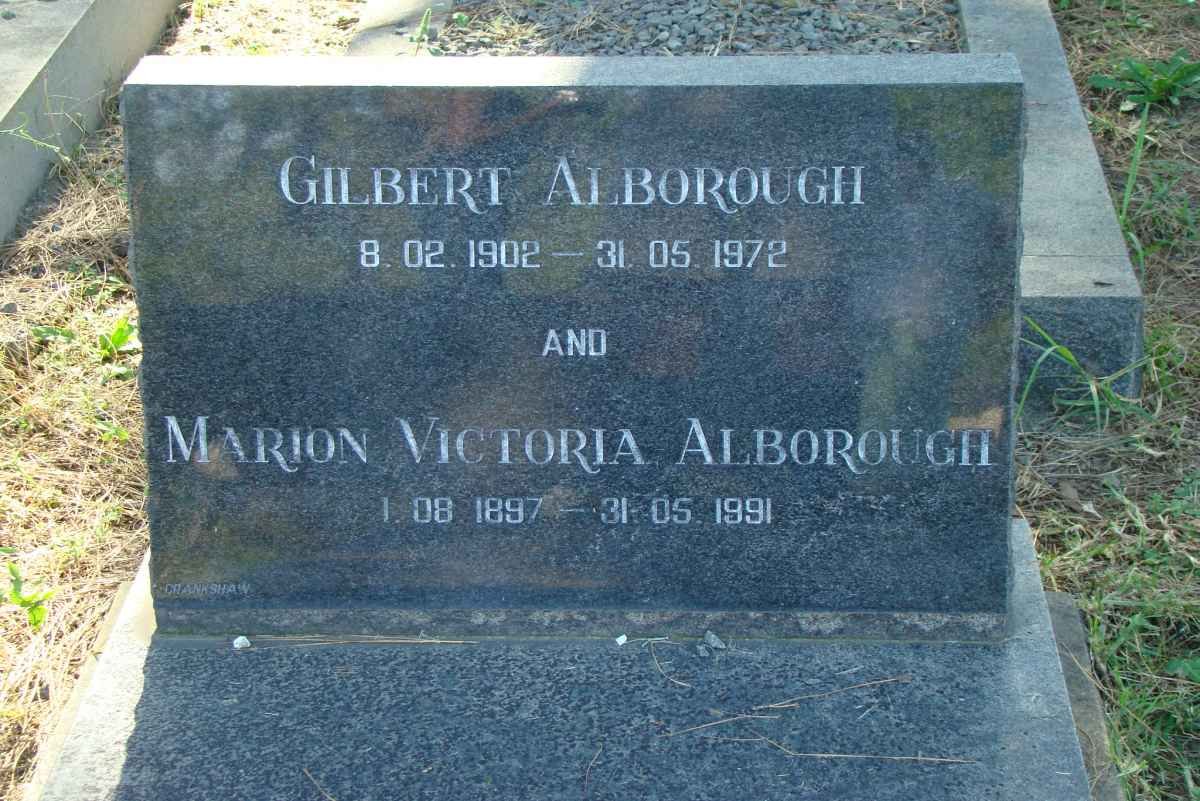 ALBOROUGH Gilbert 1902-1972 &amp; Marion Victoria 1897-1991