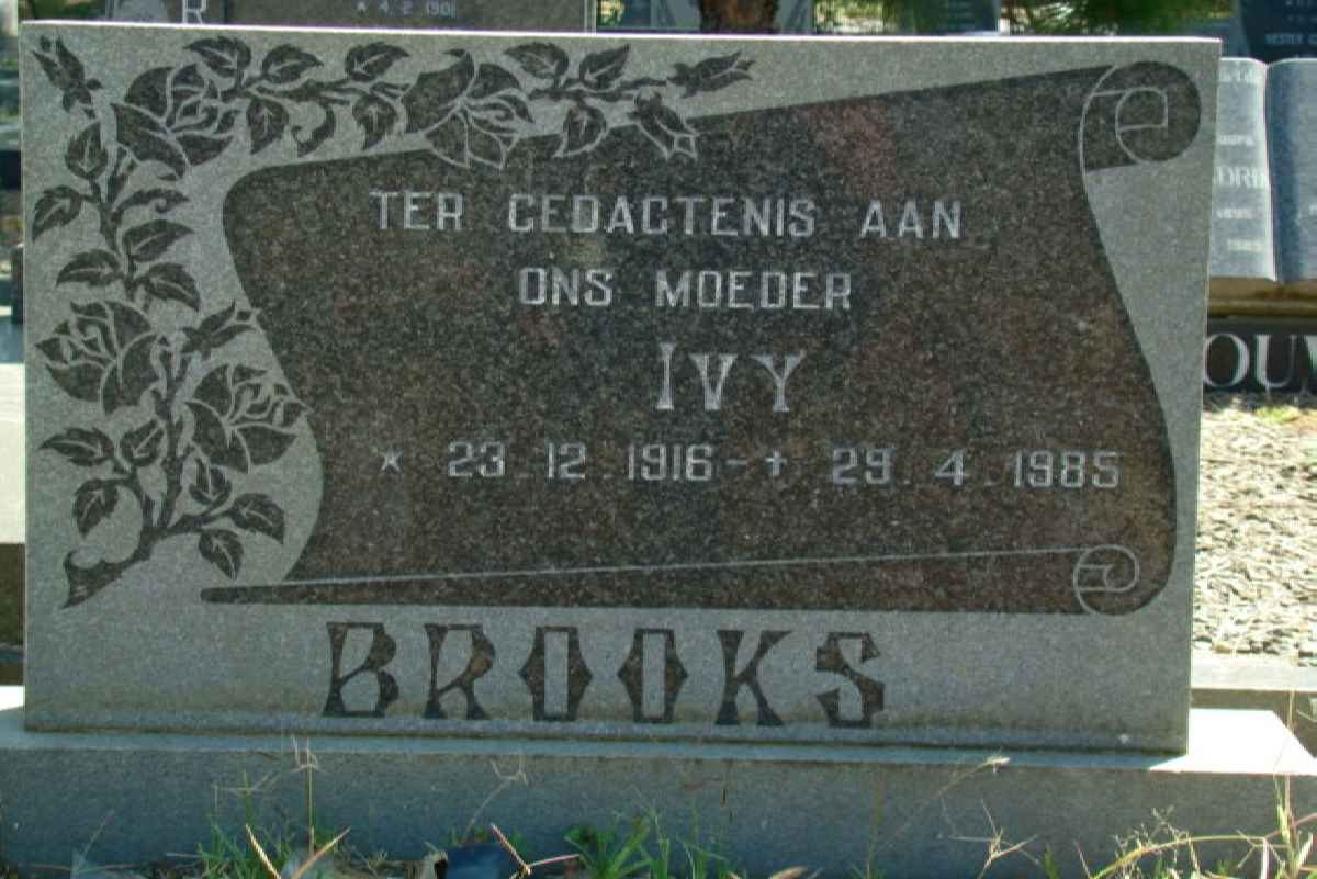 BROOKS Ivy 1916-1985