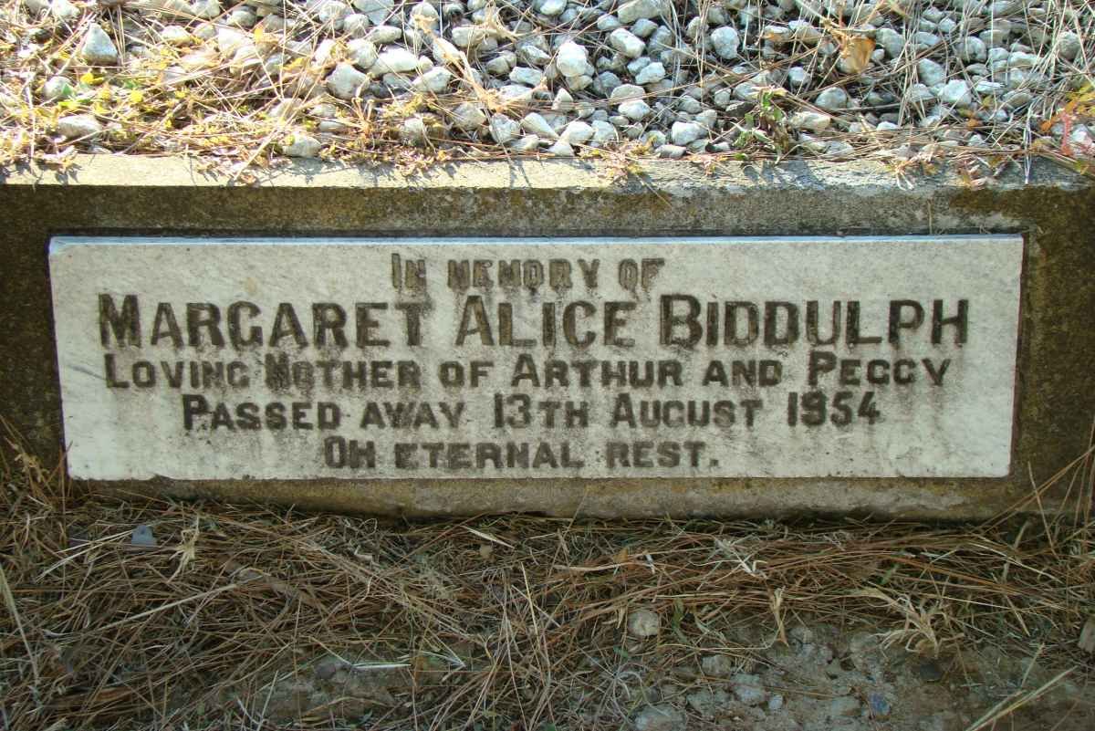 BIDDULPH Margaret Alice -1954