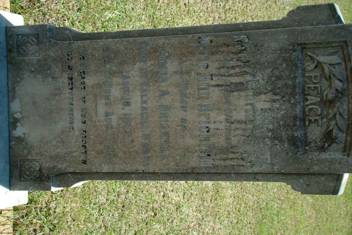 BRICKHILL Jane Ann 1839-1930