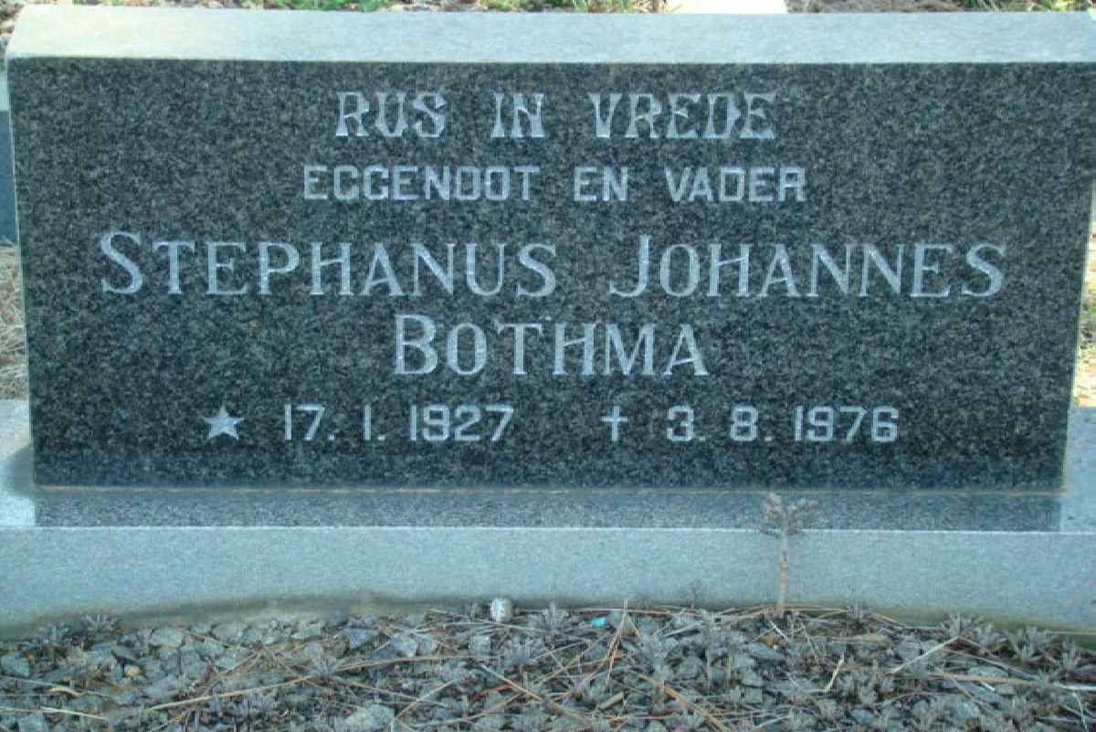 BOTHMA Stephanus Johannes 1927-1976