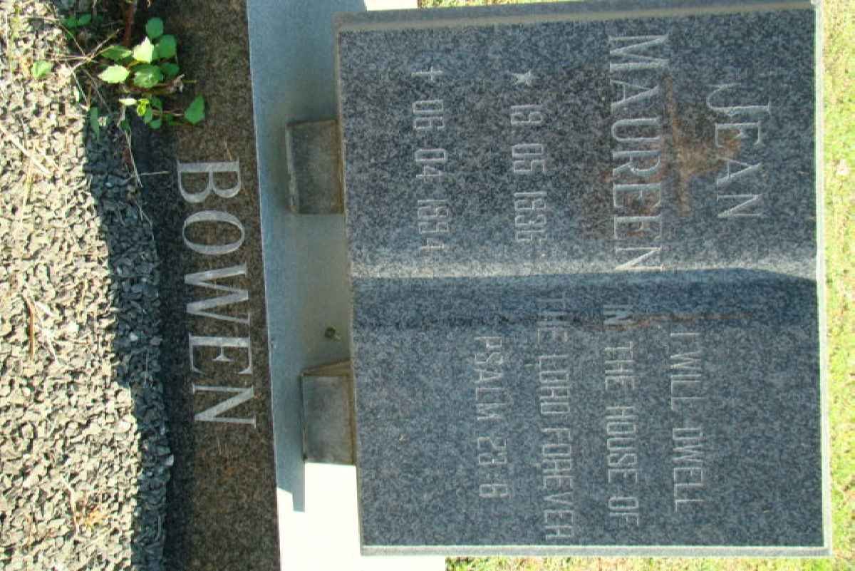 BOWEN Jean Maureen 1936-1994