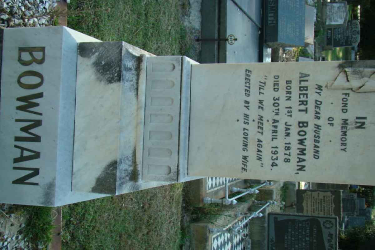BOWMAN Albert 1878-1934