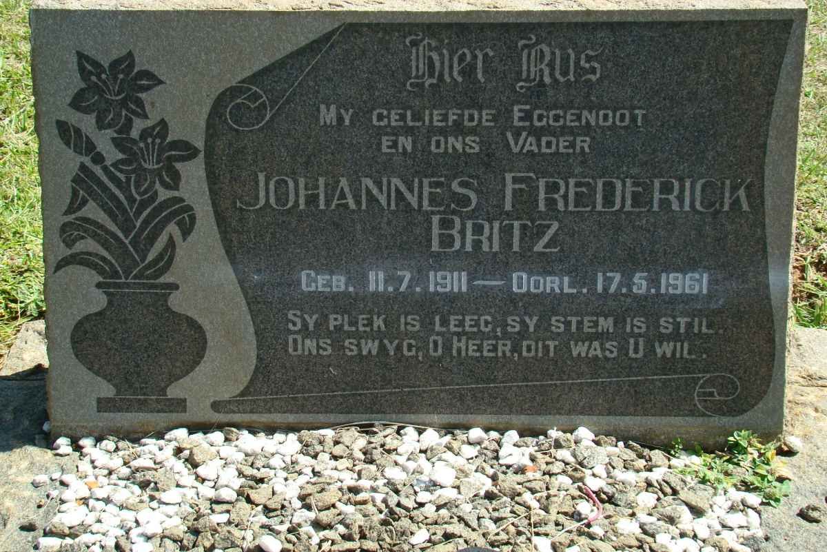 BRITZ Johannes Frederick 1911-1961