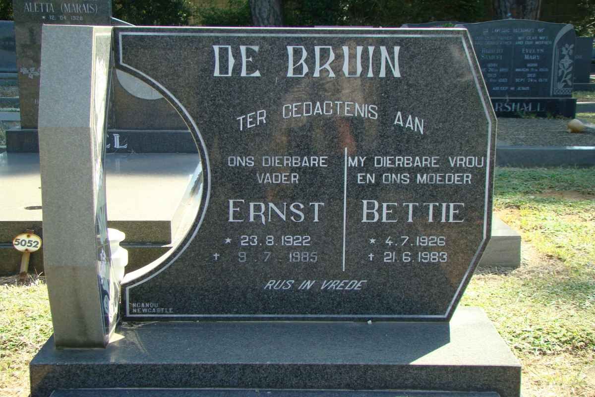 BRUIN Ernst, de 1922-1985 &amp; Bettie 1926-1983