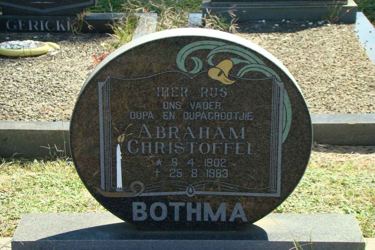 BOTHMA Abraham Christoffel 1902-1983