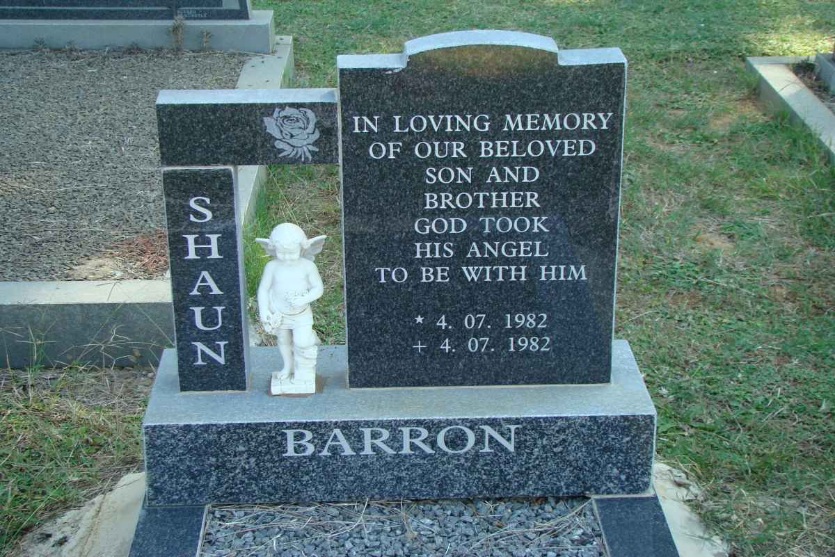 BARRON Shaun 1982-1982