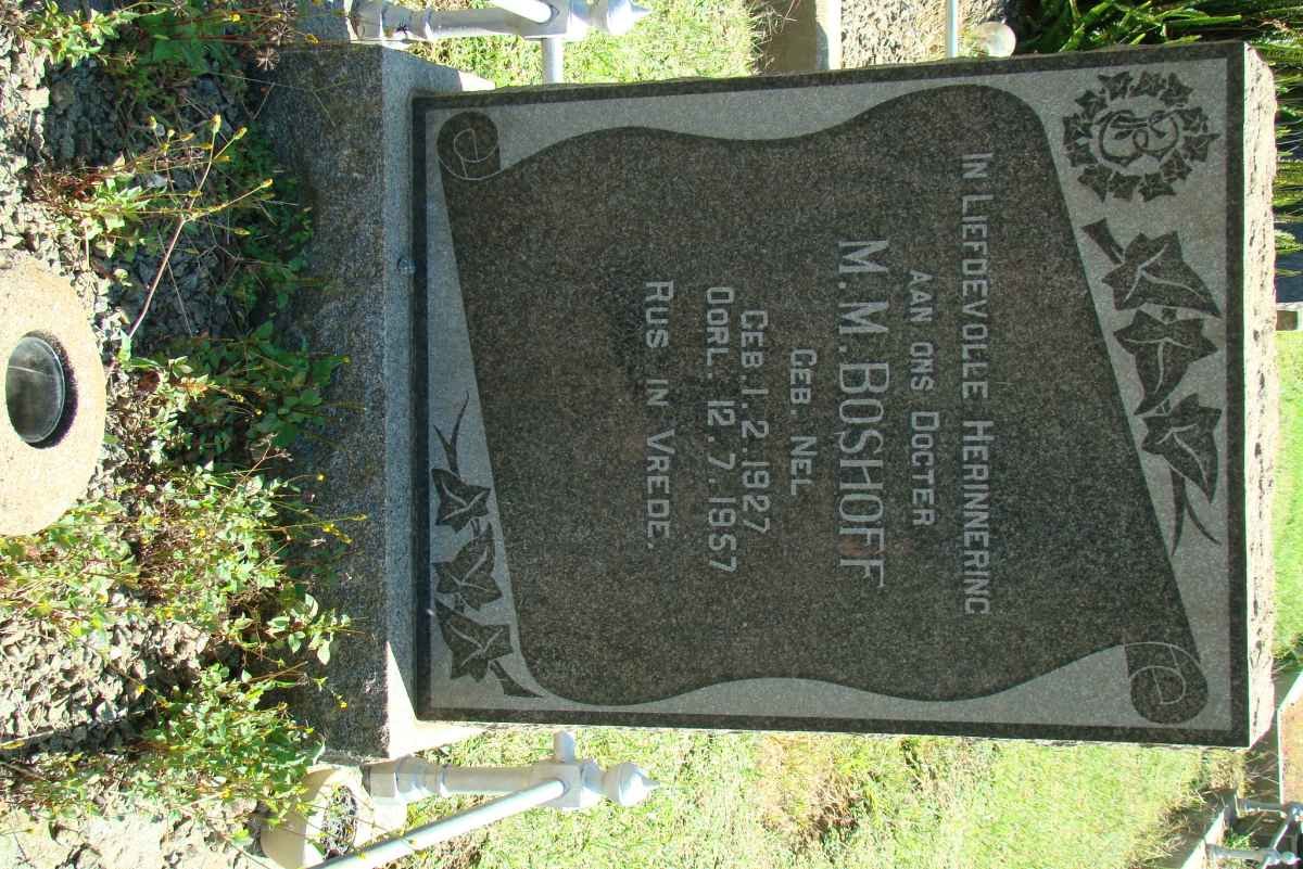 BOSHOFF M.M. nee NEL 1927-1957