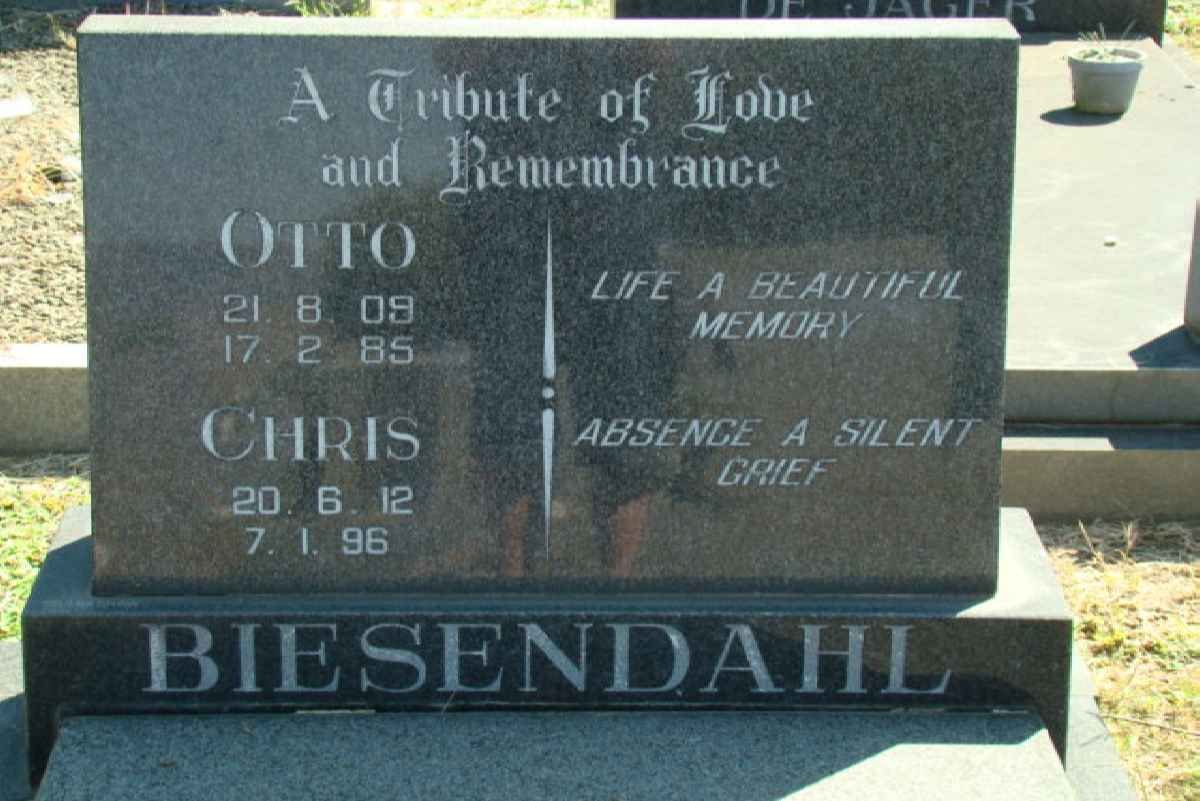 BIESENDAHL Otto 1909-1985 &amp; Chris 1912-1996