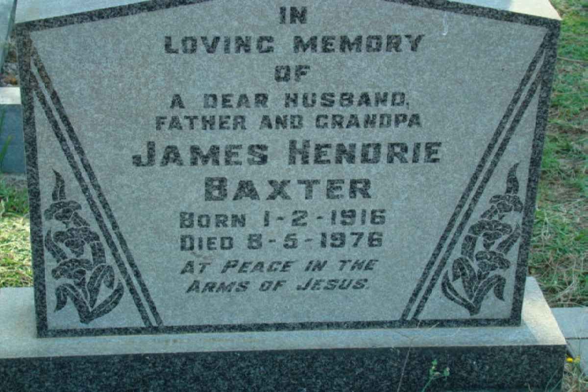BAXTER James Hendrie 1916-1976