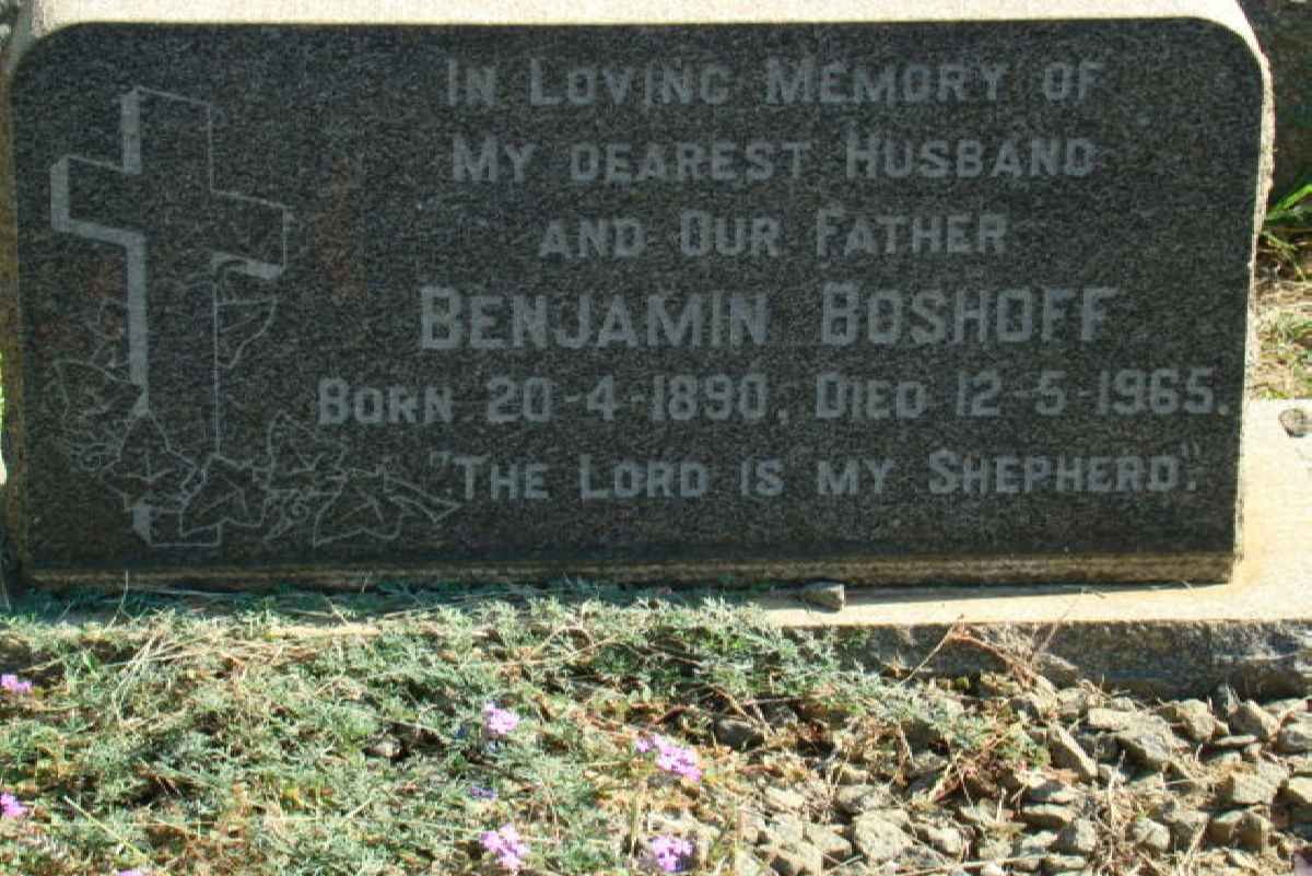 BOSHOFF Benjamin 1890-1965
