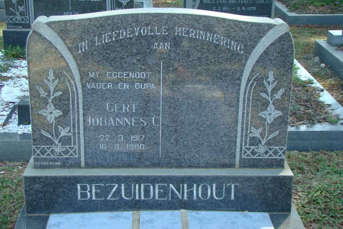 BEZUIDENHOUT Gert Johannes C. 1917-1980