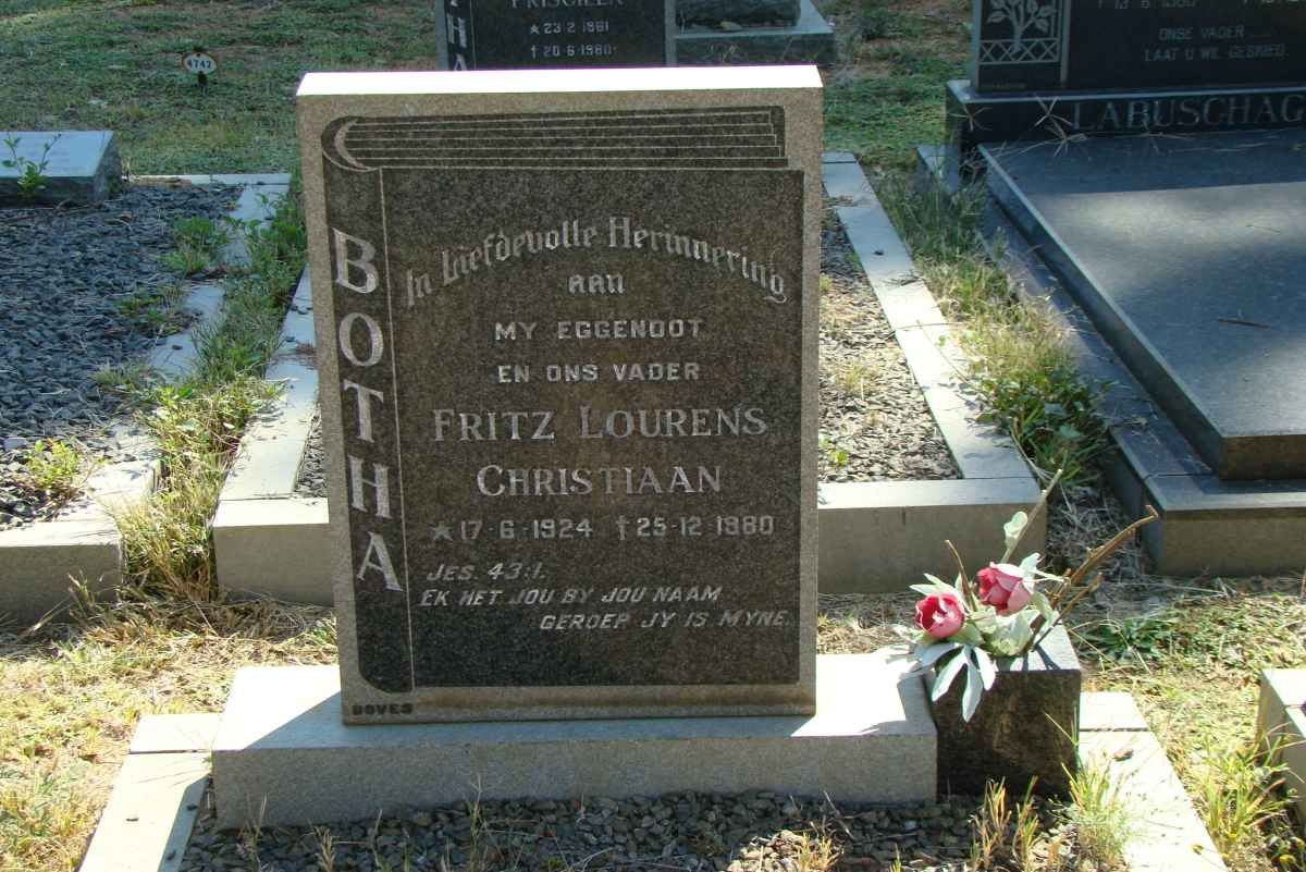 BOTHA Fritz Lourens Christiaan 1924-1980
