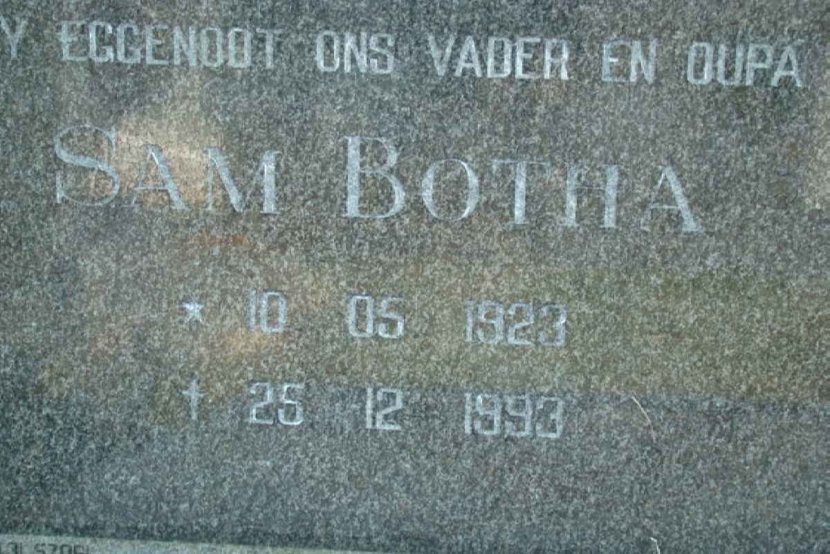 BOTHA Sam 1923-1993