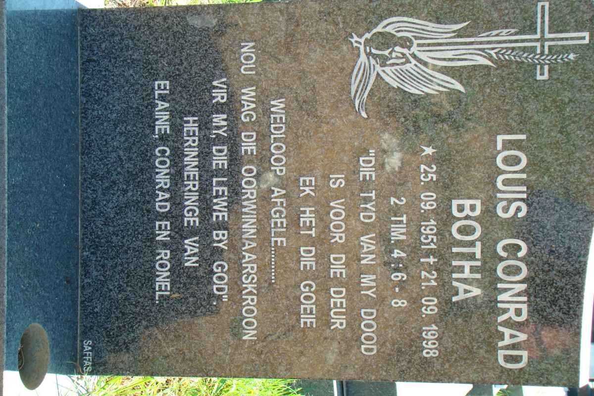 BOTHA Louis Conrad 1951-1998
