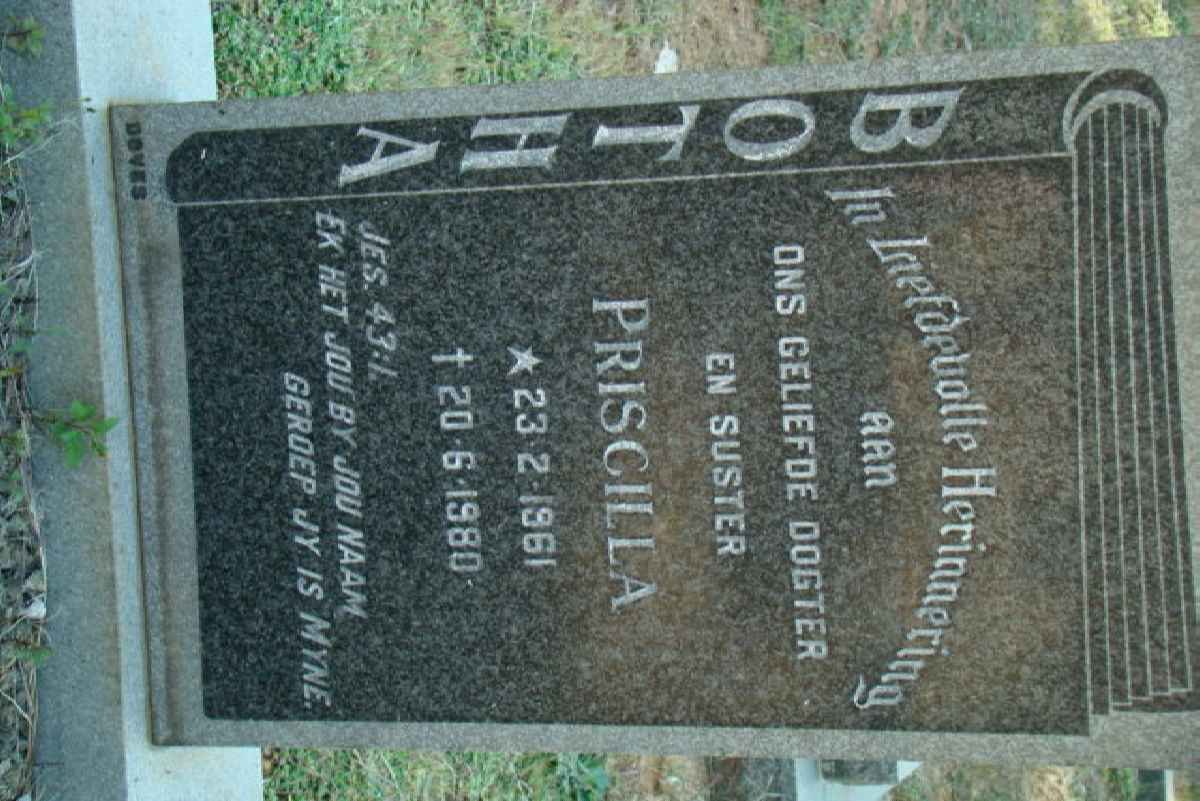BOTHA Priscilla 1961-1980