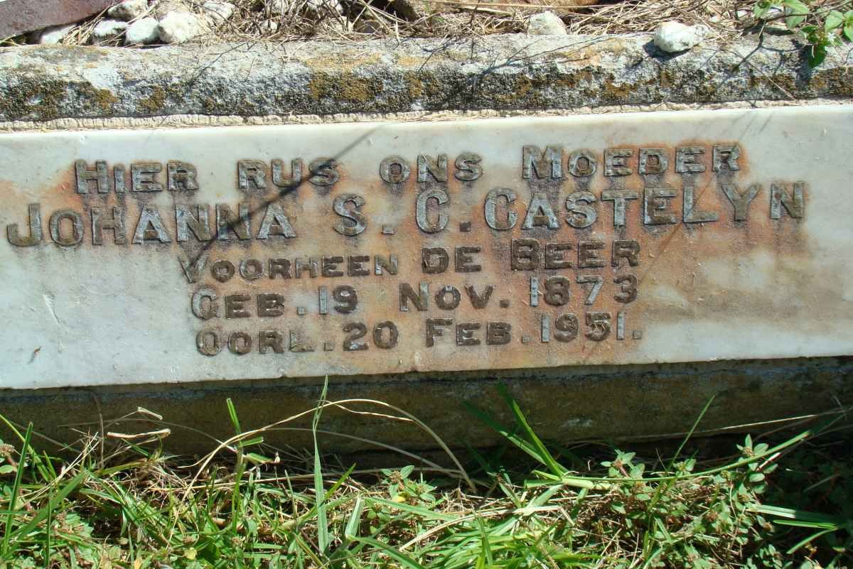 CASTELYN Johanna S.C. nee DE BEER 1873-1951